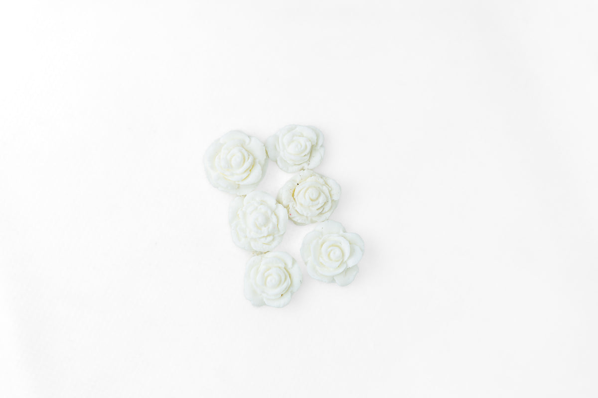 Sugar Decor - Button Rose White