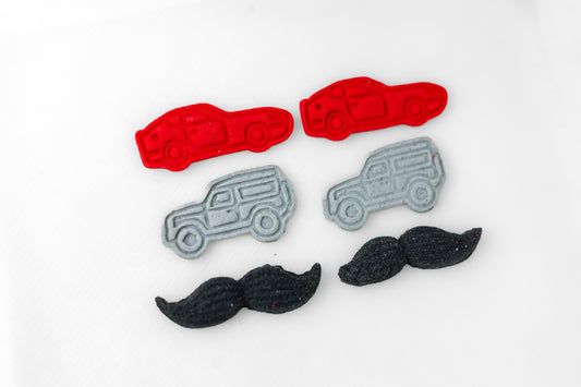 Sugar Decor - Cars & Moustache